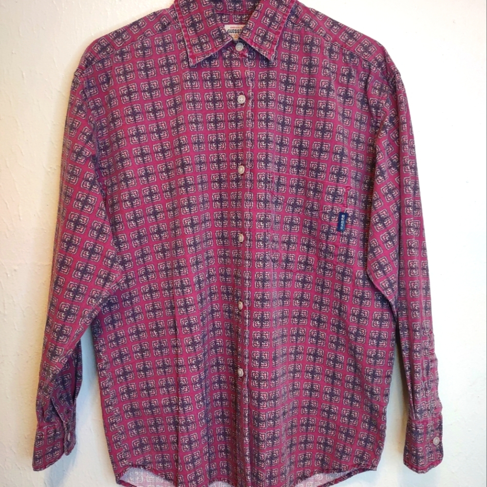 Guess Vintage 90's Women's‎ Button Down Shirt Sz. Small